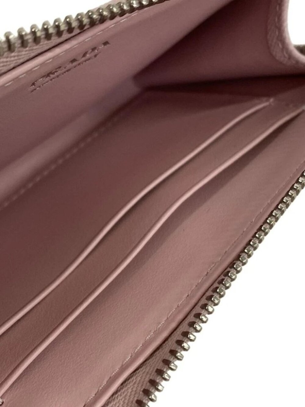 PRADA - 1PP122 Light Pink Saffiano Leather Coin Case - Picture 3 of 5